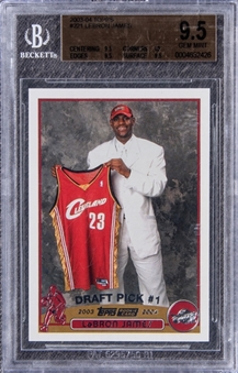 2003-04 Topps #221 LeBron James Rookie Card - BGS GEM MINT 9.5